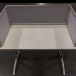 Cubicle Desk 25”D x26”H x 42”w Height Doesn’t Include The Screens Add Another 14 1/2 Height 
