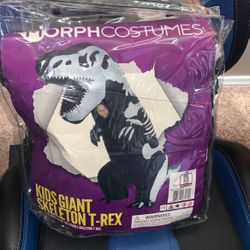 Kids Giant Skeleton T-Rex Costume 