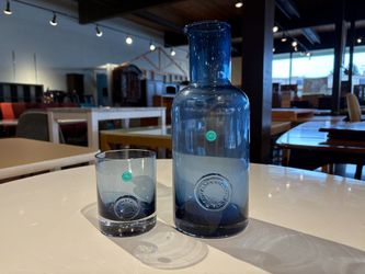 TIFFANY & CO Made in England Lead Crystal Carafe and Water Glass