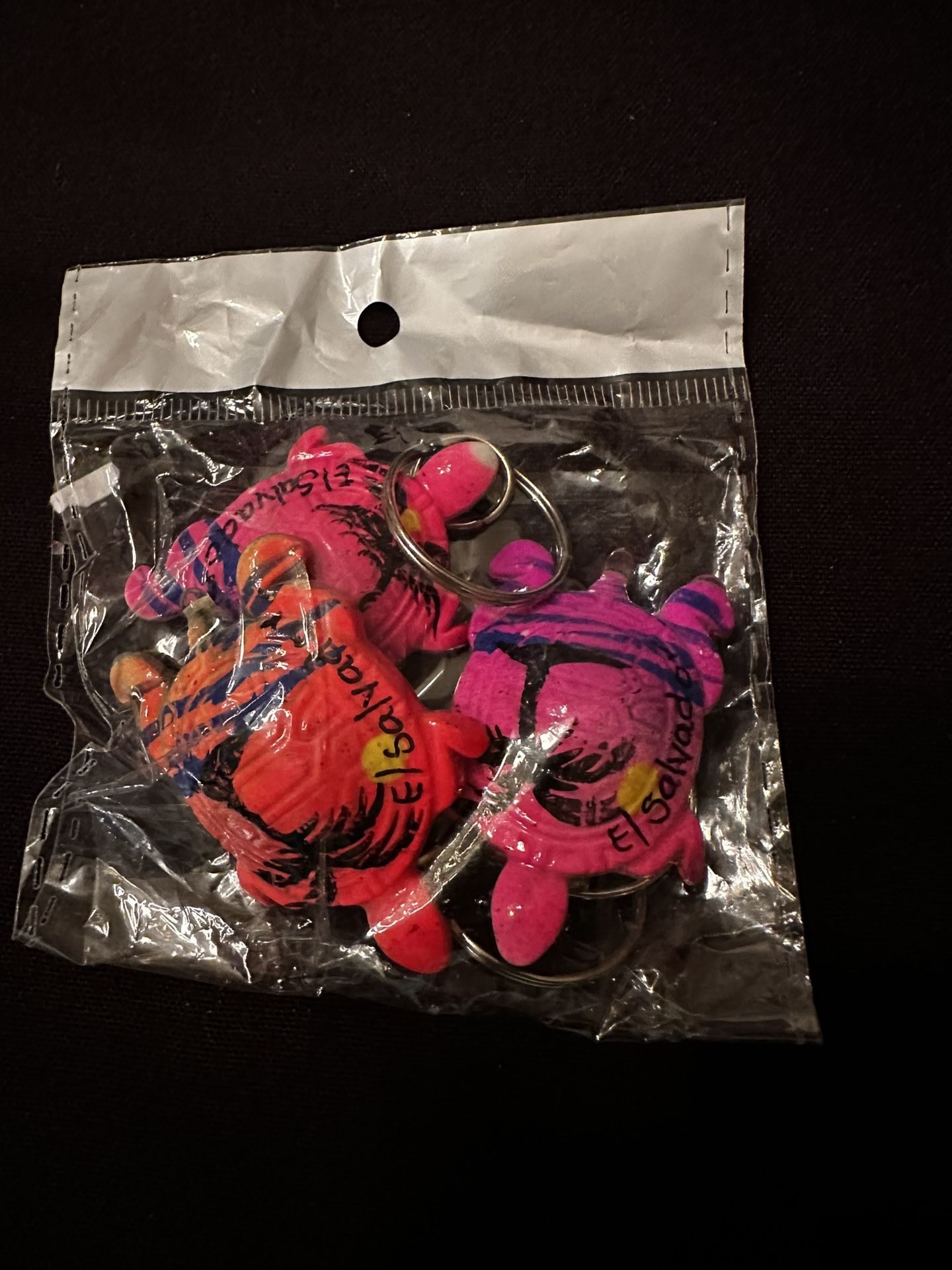 El Salvador Tropical Turtle Keychain Set