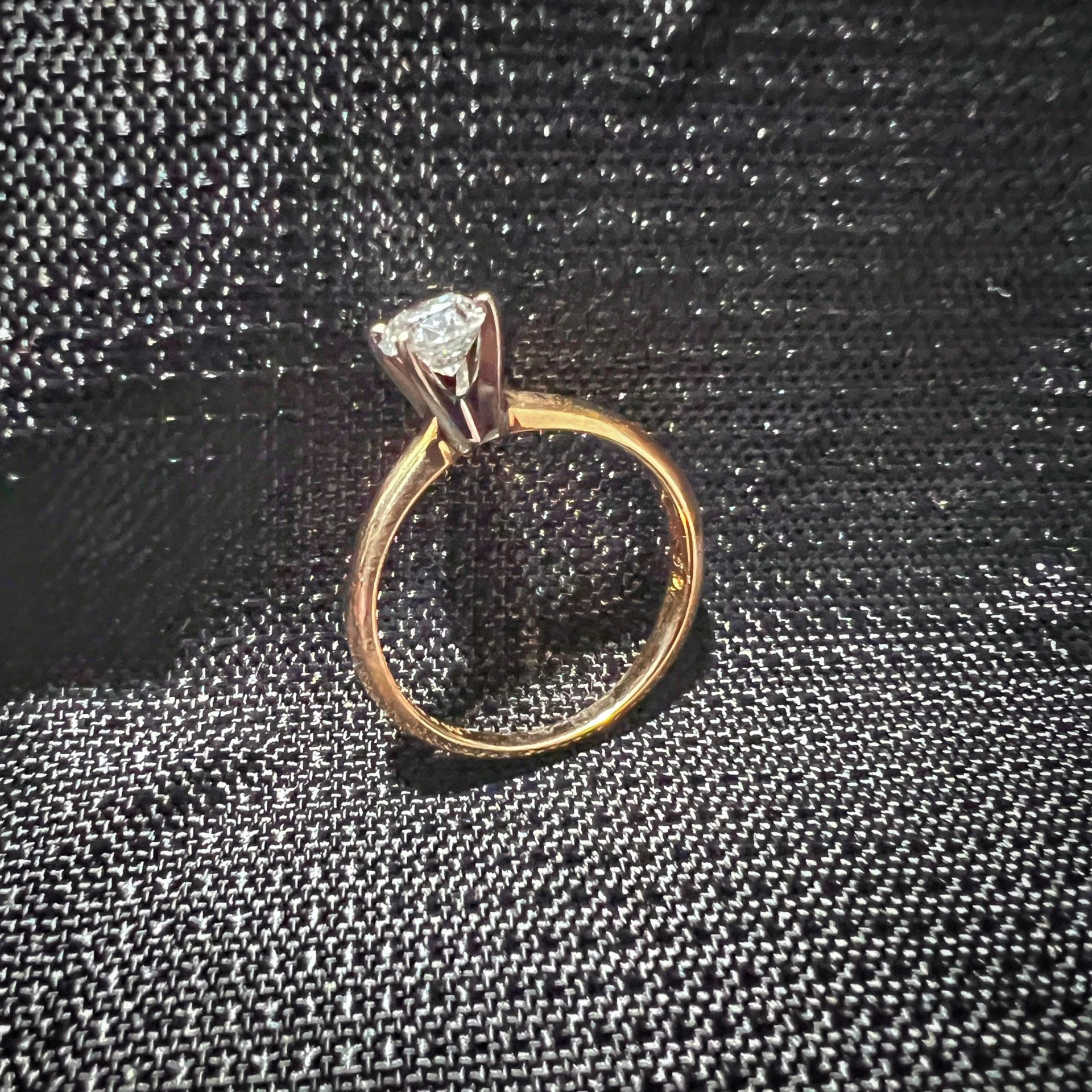 Diamond Engagement Ring - .5-.75 CT, 14k Gold, Size 6