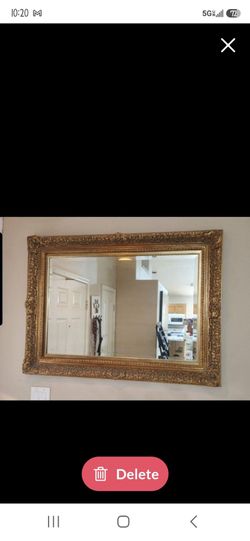 Large Gold Ornate Framed Wall Mirror