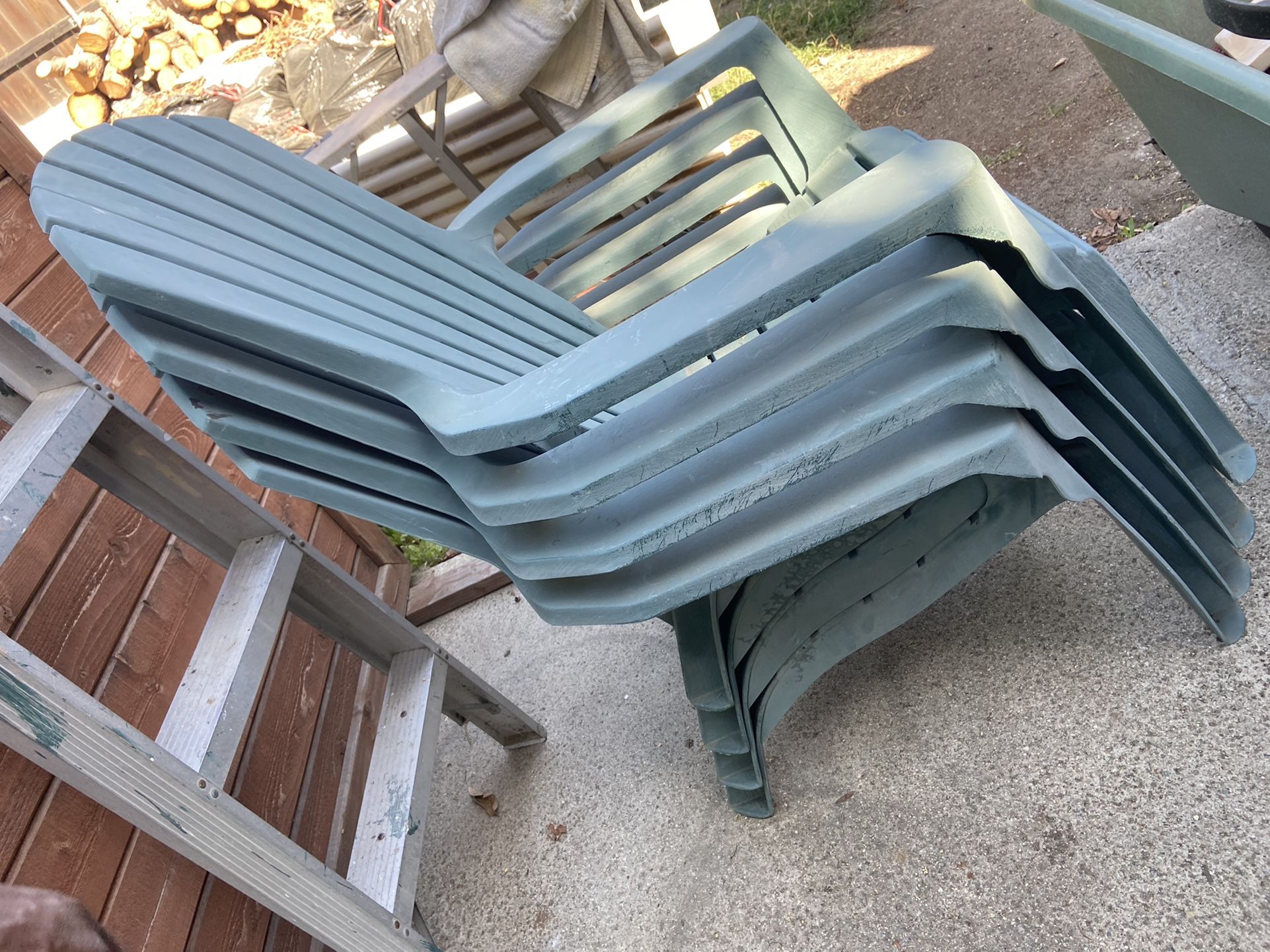 Plastic Adirondack chairs