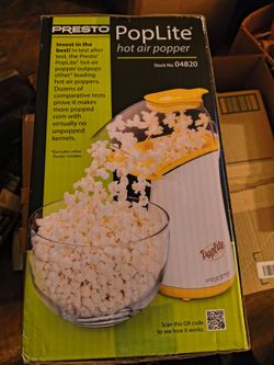 Presto pop light air popper popcorn maker