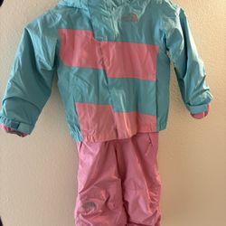 North Face 3T Snow/ski Suit- Pink & Light Blue