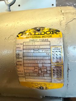 Baldor industrial motor(7 1/2 hp)
