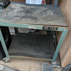 Vintage Industrial Rustic AV Cart School