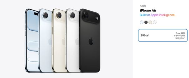 iPhone 17 Air Brand New 256G Any Color