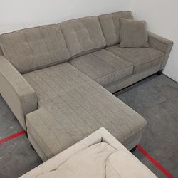 Brown small sectional couch l shape