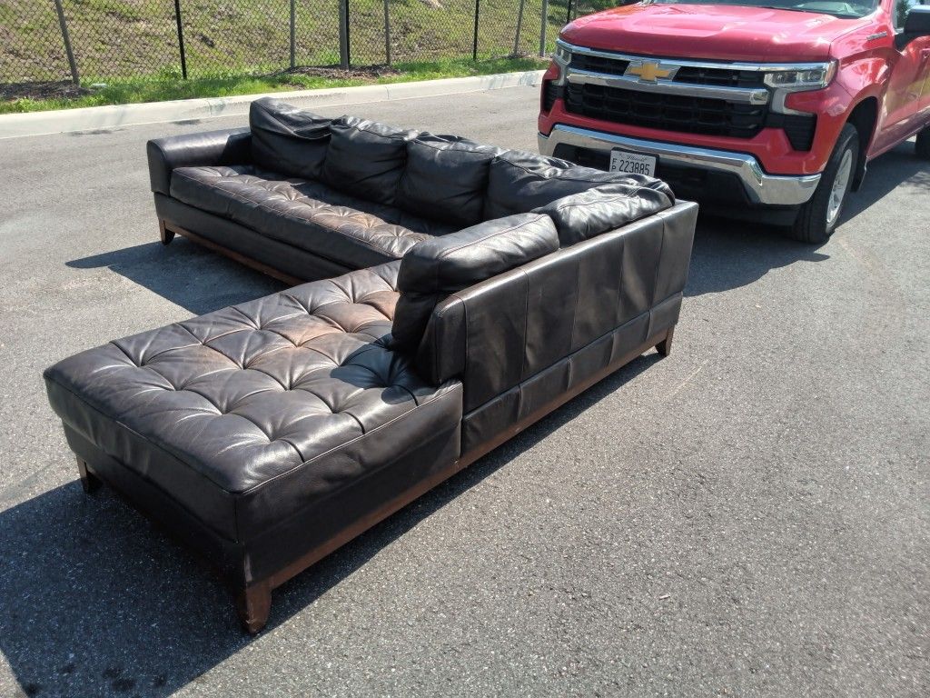 Leather Sectional Couch