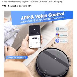 Robot Vacuum and Mop Combo with Smart 3D Avoidance | Hands-Free Cleaning on Hard Floors & Carpets | Powerful Suction & Tangle-Free for Pet Hair | App/