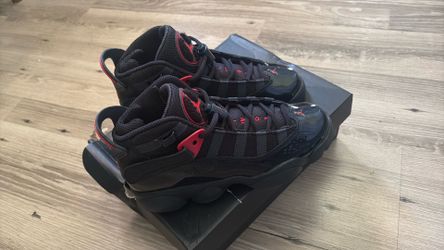 Jordan 6 rings/Youth 3.5 Shoes black/red