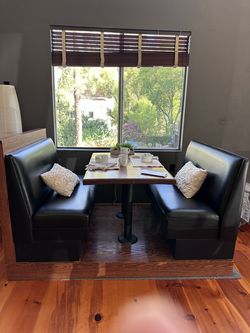 Custom made diner style booth