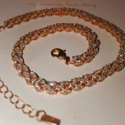 Choker/necklace Rosegold 