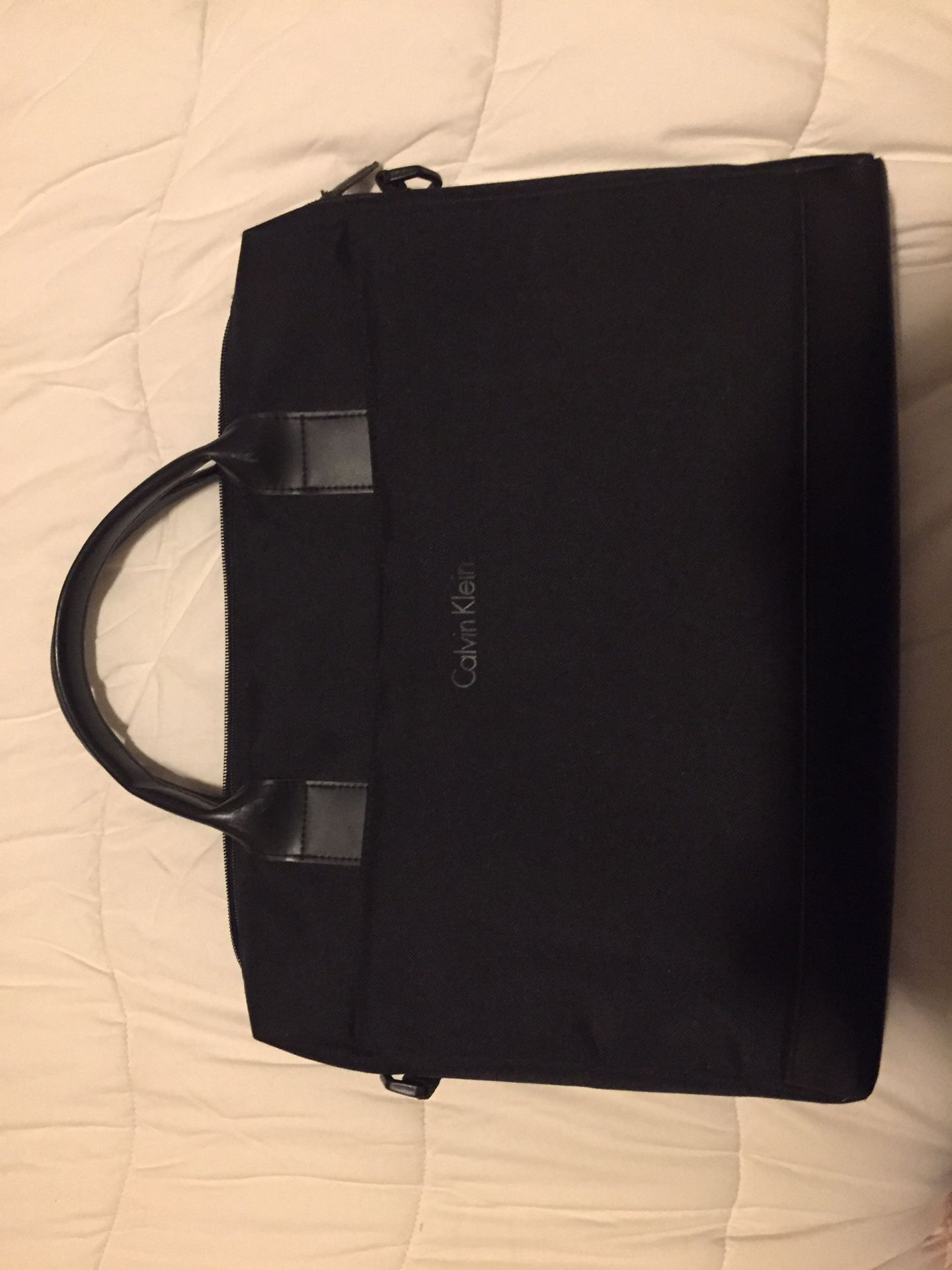 15”x12”x2” leather Calvin Klein laptop bag