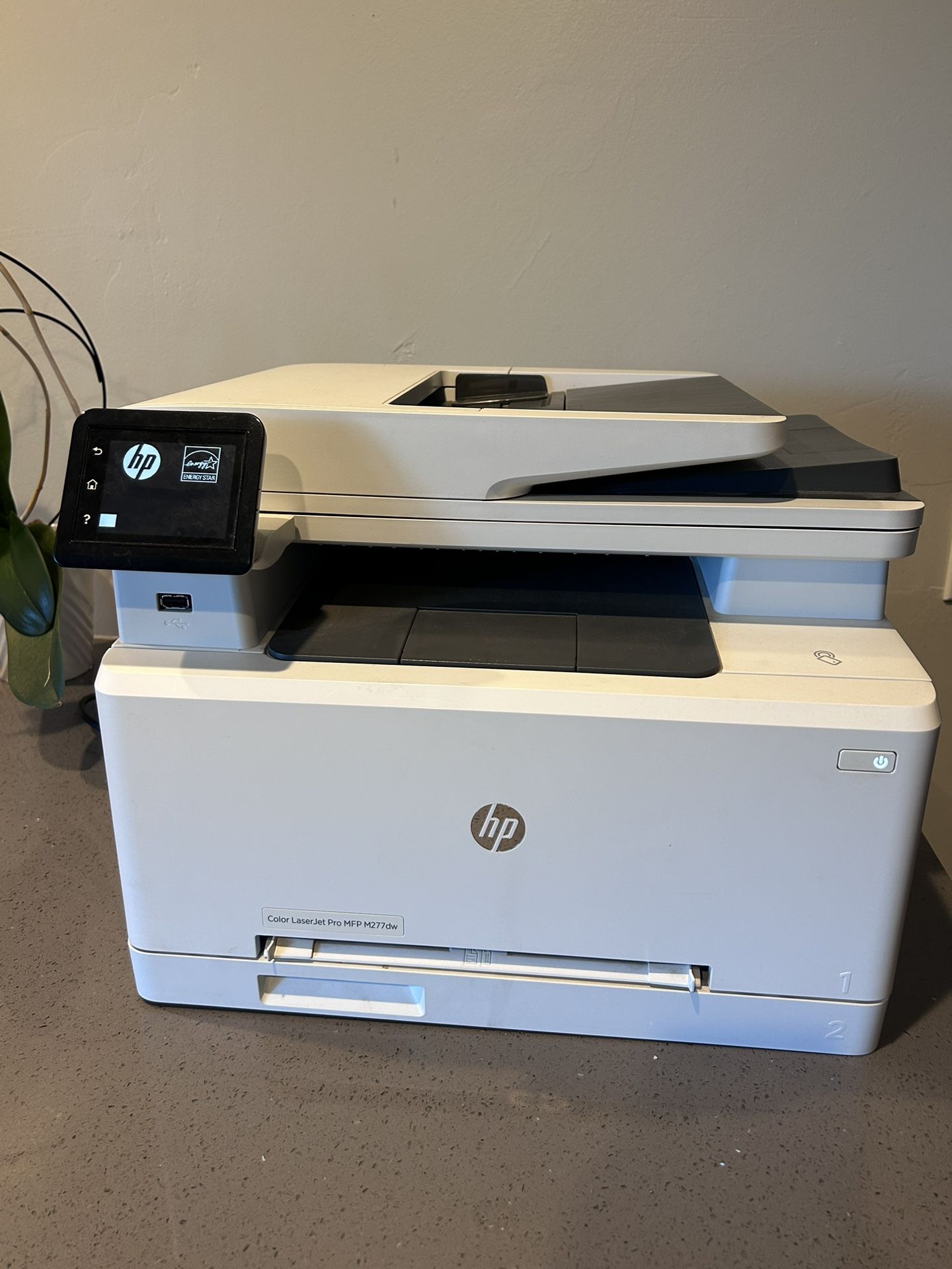 HP Color LaserJet Pro MFP M277dw Printer - works great. Needs new toner cartridge