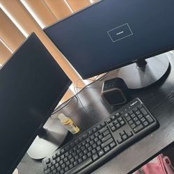 2 Philips monitors w webcam 