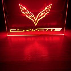 CORVETTE LED NEON LIGHT SIGN 8x12