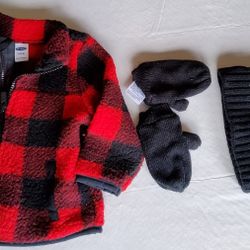 Old Navy 6 -12 Months Set/jacket / Mittens / Hat