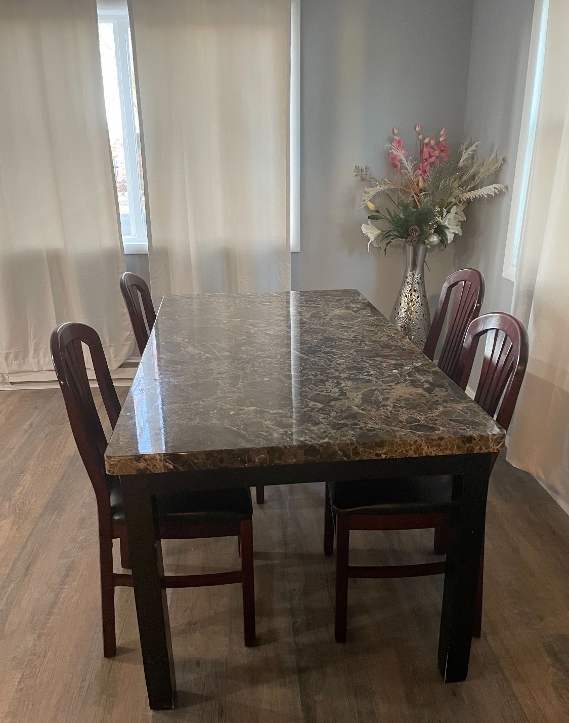 dining table and chairs