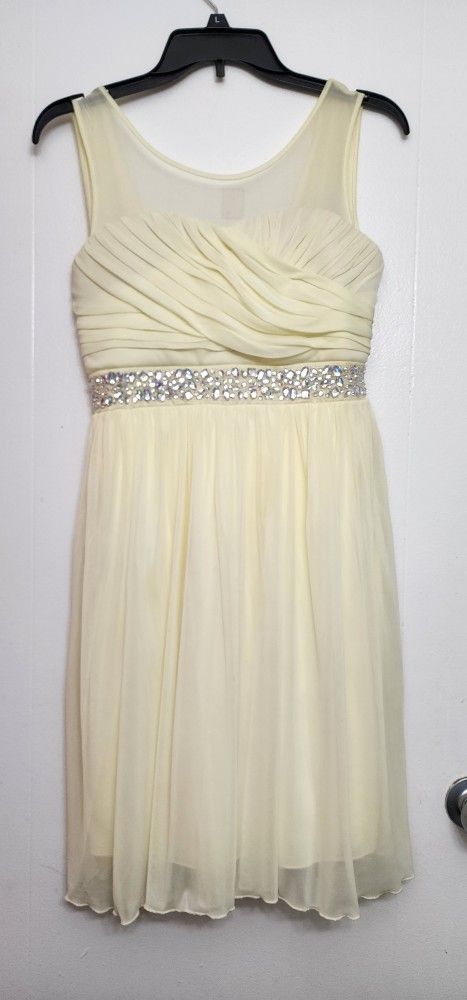 Girls Pastel Yellow Formal Dress/Gown Size 16