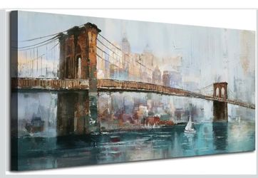 New York Brooklyn Bridge – Decorative Canvas Wall Art for Living Room, 58 x 29 Inches
. NEW! IN BOX