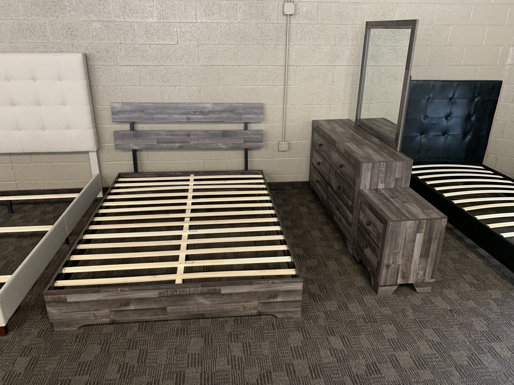 Rustic Grey And Brown Queen Bedroom Set