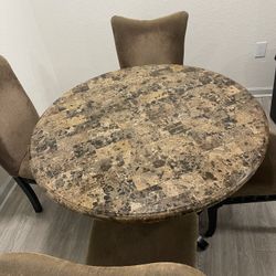 Brown Marble Dinner Table 80$