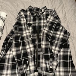 pacsun zip up flannel 