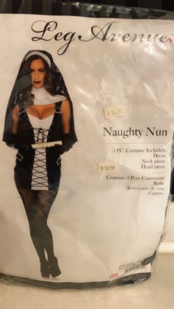 Leg Avenue Naughty Nun 3-Piece Costume Halloween