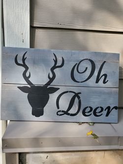 OH Deer ,wood decor
