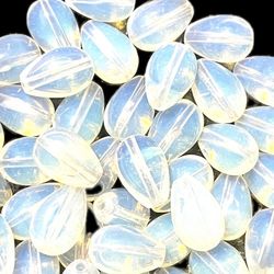40 12mm Opalite Teardrop Beads 