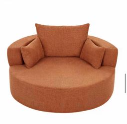 360° Swivel Round Barrel Chair