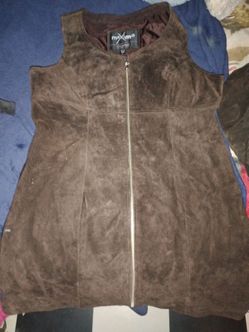 Vintage new suede 2 piece outfit size L