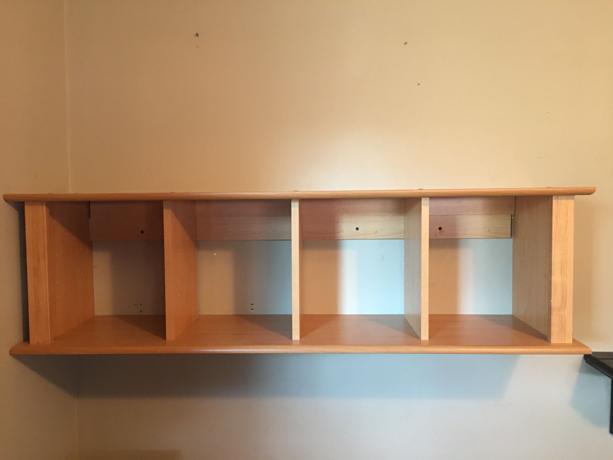 Solid 4 Ft. Wall Shelf With (4) Additional Shelves And Wall Cleat