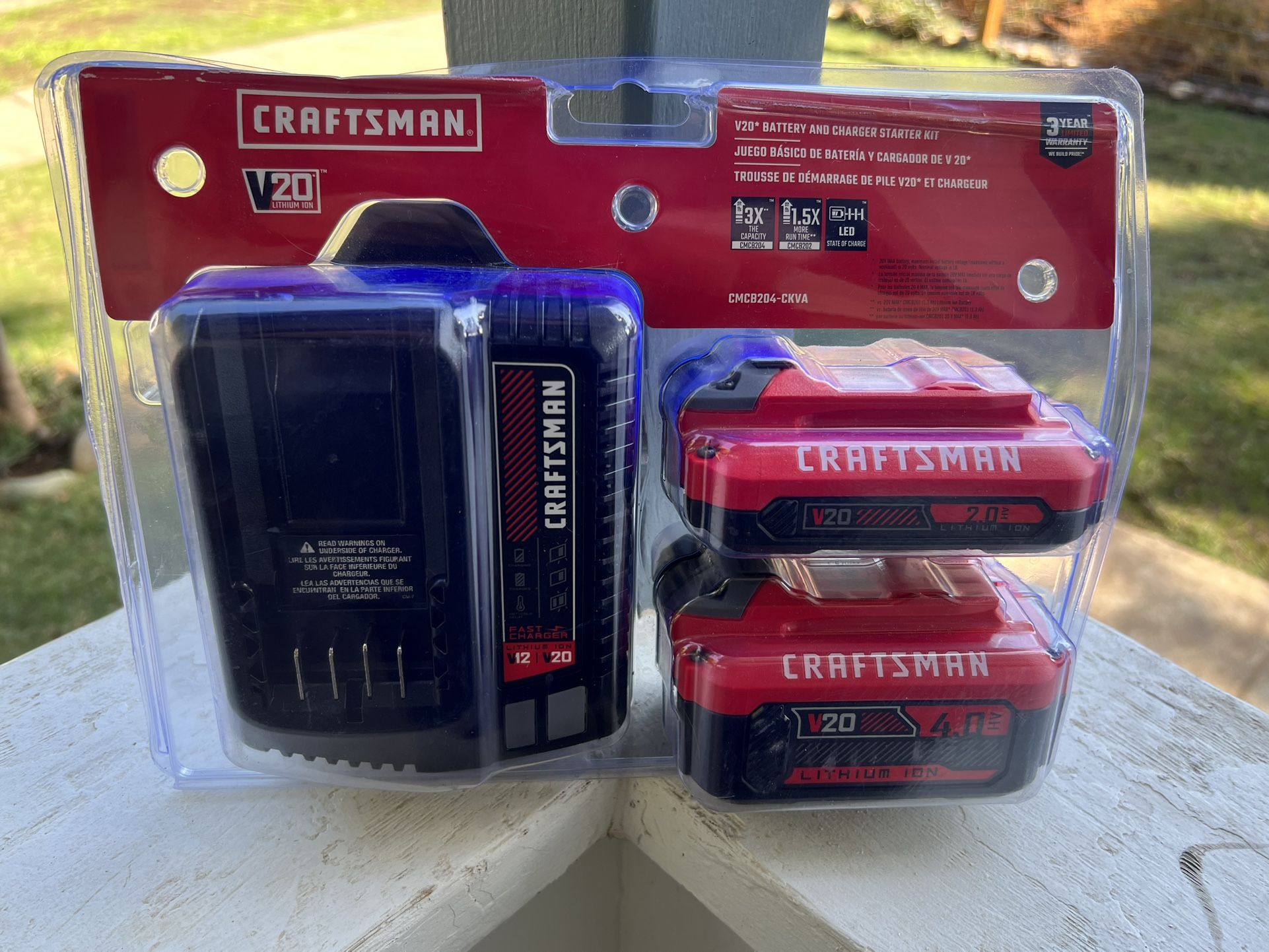Craftsman V20 Lithium Ion Battery And Charger Starter Kit