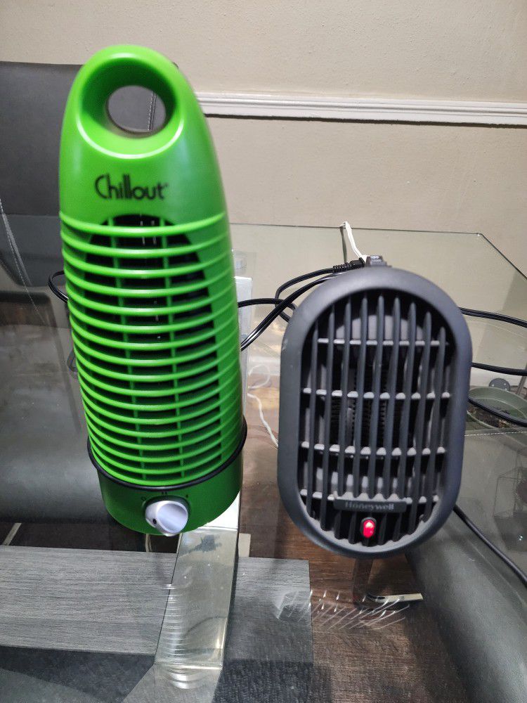 Set Of 2Mini Personal Heater, Mini Personal Cooling