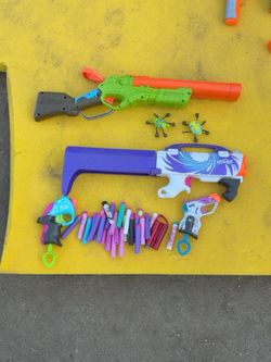 X-SHOT + NERF REBELLE FOAM BLASTER LOT + DARTS – TESTED & WORKING – $45 OBO