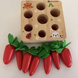 Wooden Carrot Baby Toy