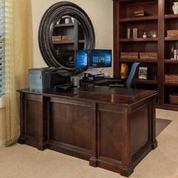 L-Shaped Desk & Matching Filing Cabinet
