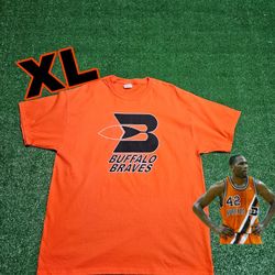 Buffalo Braves LA Clippers Logo Shirt Orange 