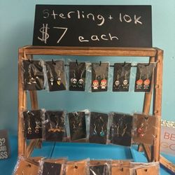 Earring Stand And About 50 Earrings 