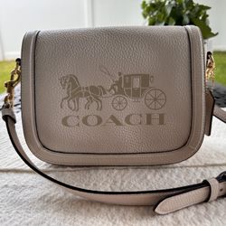 COACH Crossbody Leather Ivory Color