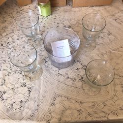 Wine Glasses And Ice Bucket Princess House