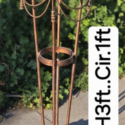 Round Top Plant Lamp Table Stand Pedestal