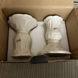 There Very Cute little Candle Holder They Are Ceramic The Color Is Off White Never Been Used