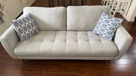 Living Room Sofa – Living Spaces Ginger Grey