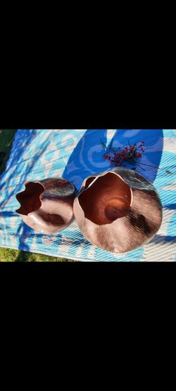Handcrafted metal Bowls Set of 2