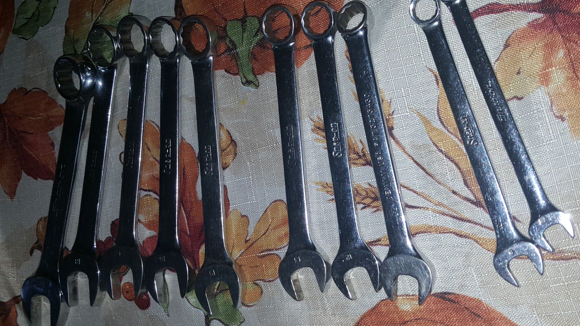 Snap on wrench tool set
