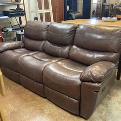 Brown Recliner Couch 